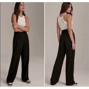 NEW Favorite Daughter Womens The Favorite
Pants Black High Waist Wide Leg Size 6